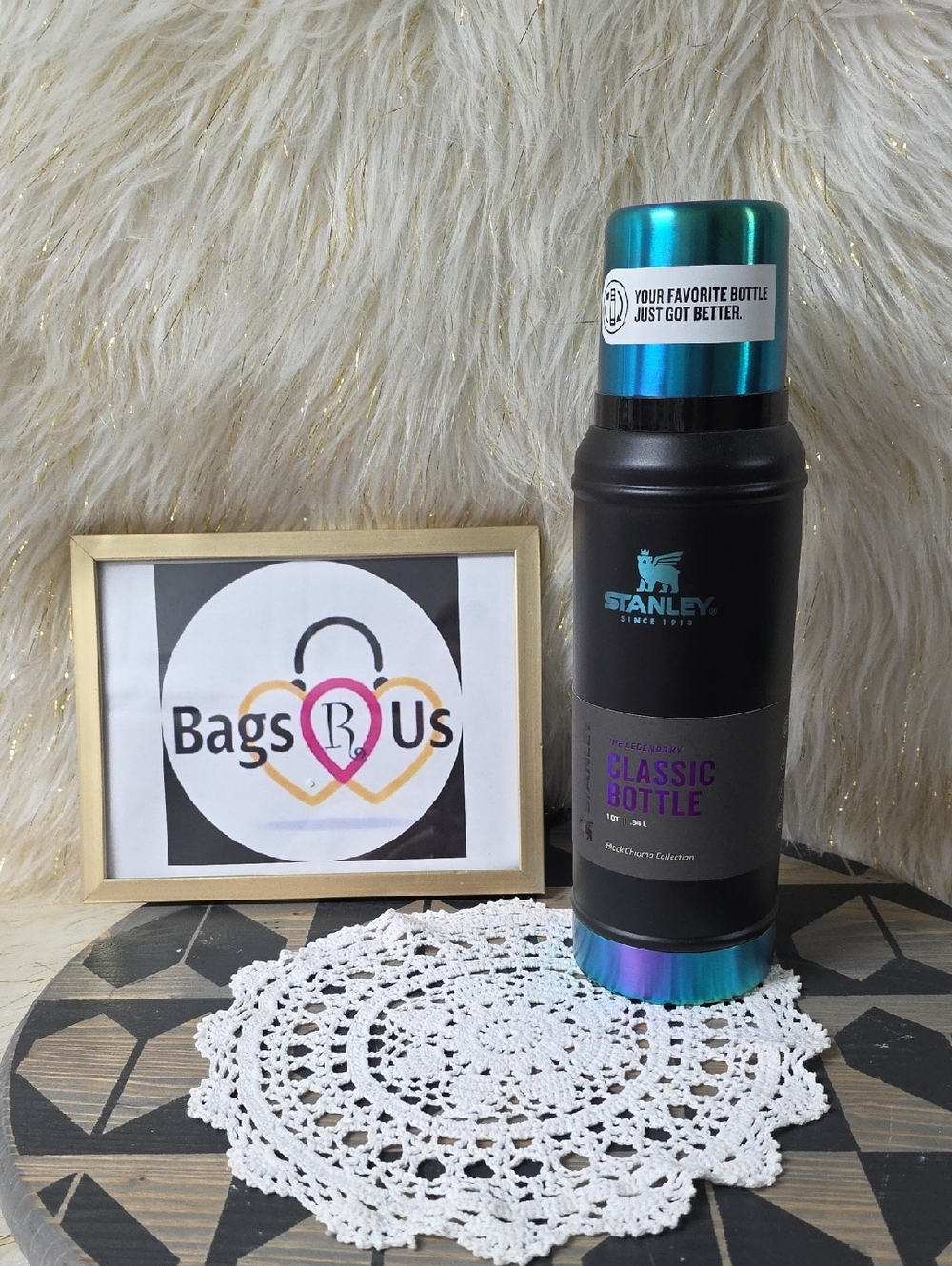 STANLEY LIMITED EDITION BLACK CHROMA 1 QUART THERMOS BOTTLE BRAND NEW SOLD OUT